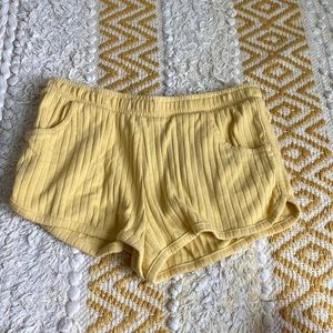 Girls cat & jack yellow lounge shorts